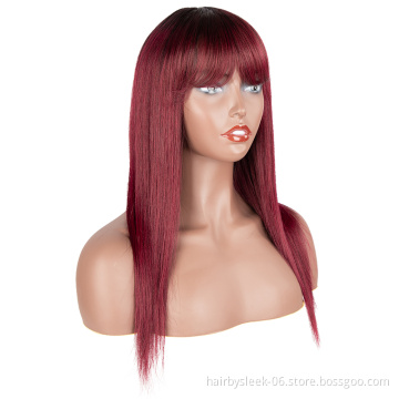 Rebecca Fashion cheap machine made wigs remy brazilian human hair silk straight  natural hair wigs 100 human hair wigs